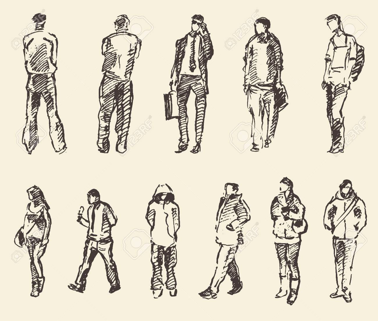 Sketch of people vector Illustration hand drawing draw - 58832449 Sketch of people vector Illustration hand drawing draw - 58832449