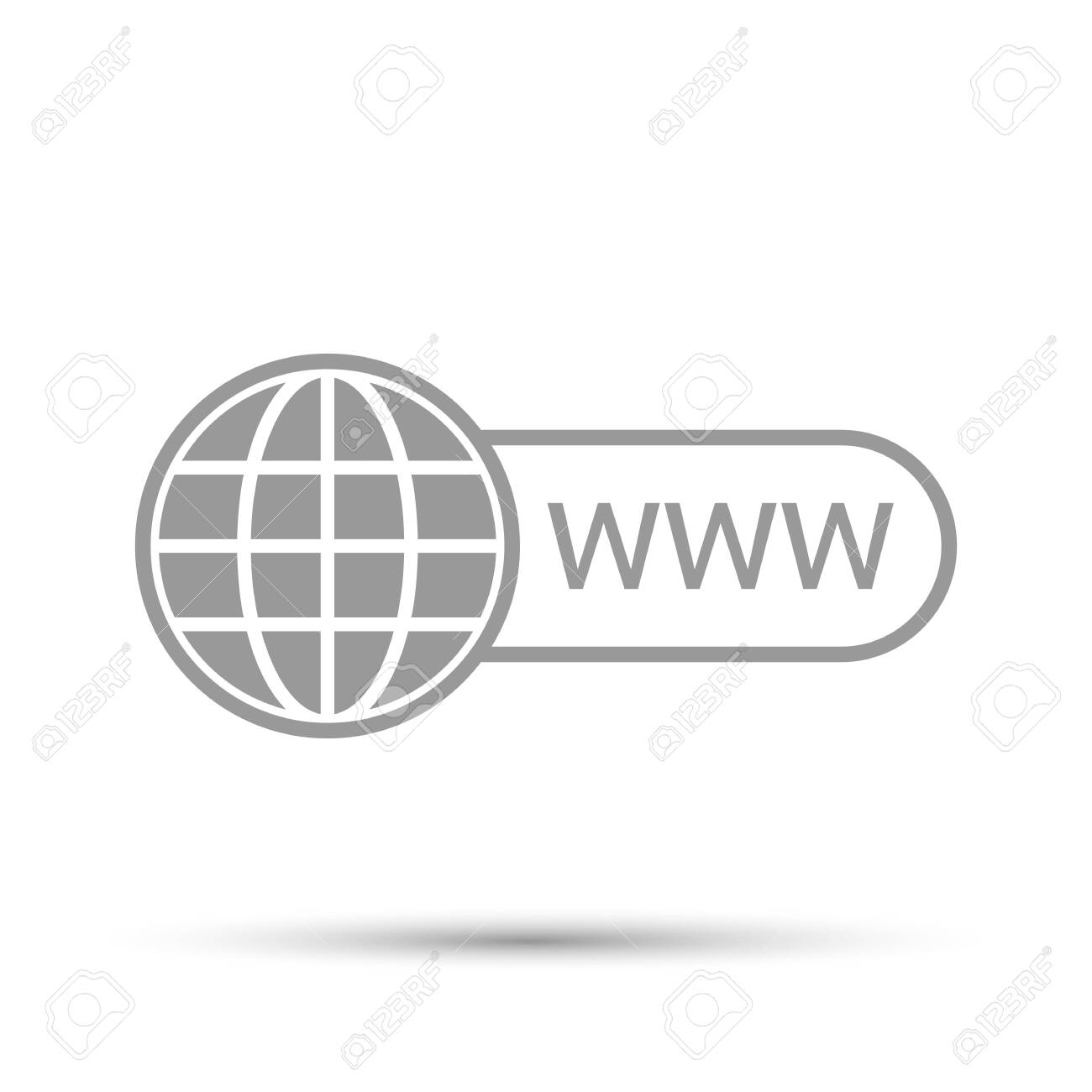 Internet Icon With A Gray Link On A White Background. Royalty Free SVG,  Cliparts, Vectors, and Stock Illustration. Image 132814143., image size:1300x1300