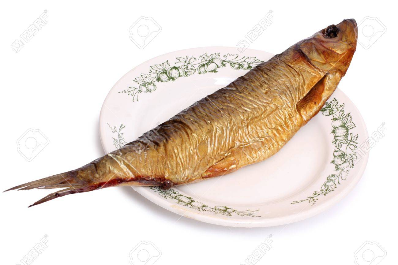 color photo of a herring on dish stock photo 10025515