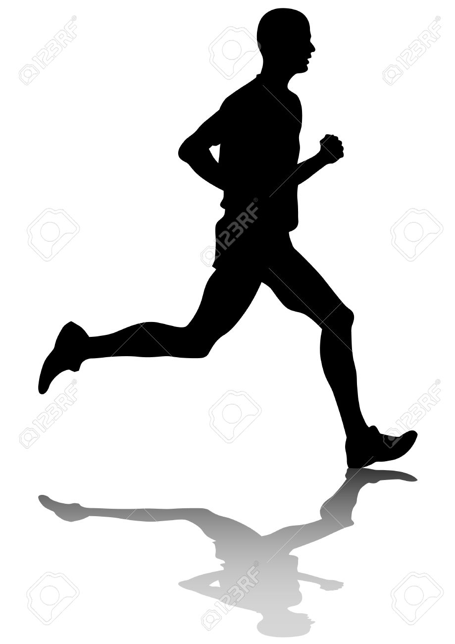 Silhouette Of Man Athletes On Running Race Royalty Free Cliparts Vectors And Stock Illustration Image