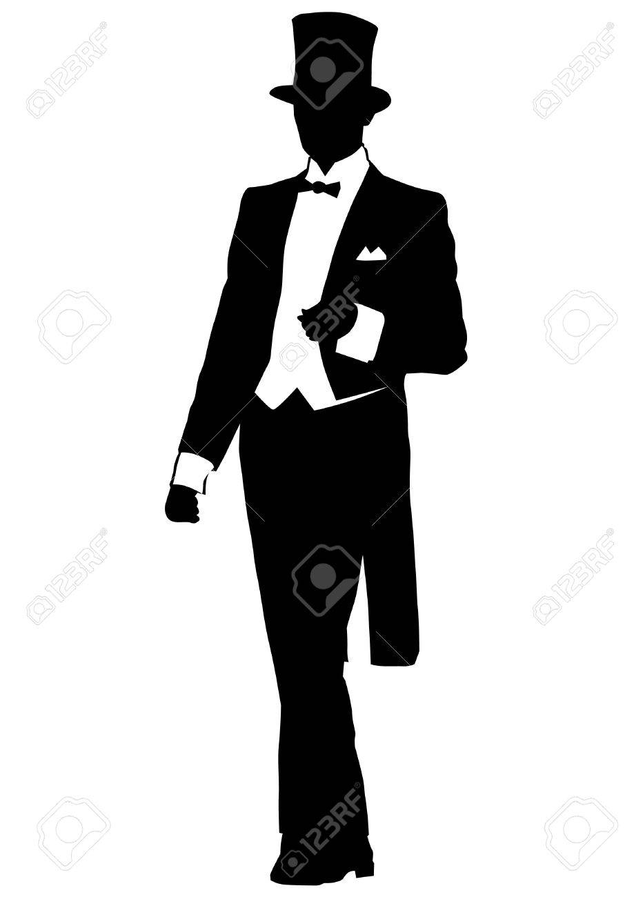 ドレス コートとシルクハットの男 のイラスト素材 ベクタ Image ドレス コートとシルクハットの男 のイラスト素材 ベクタ Image