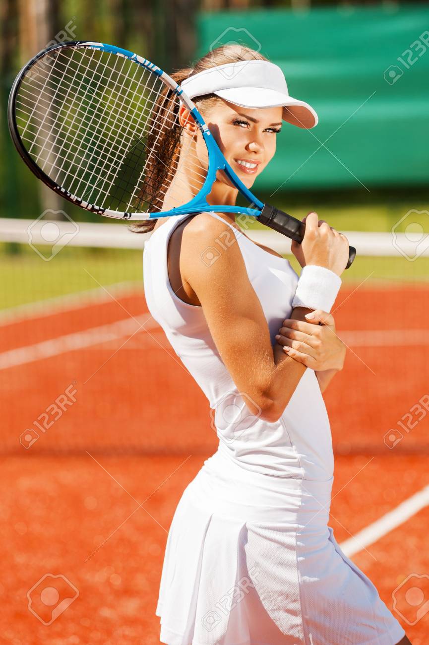 Tennis Player Vestuario Tenis Femenino Hermosa Jugadora De Tenis