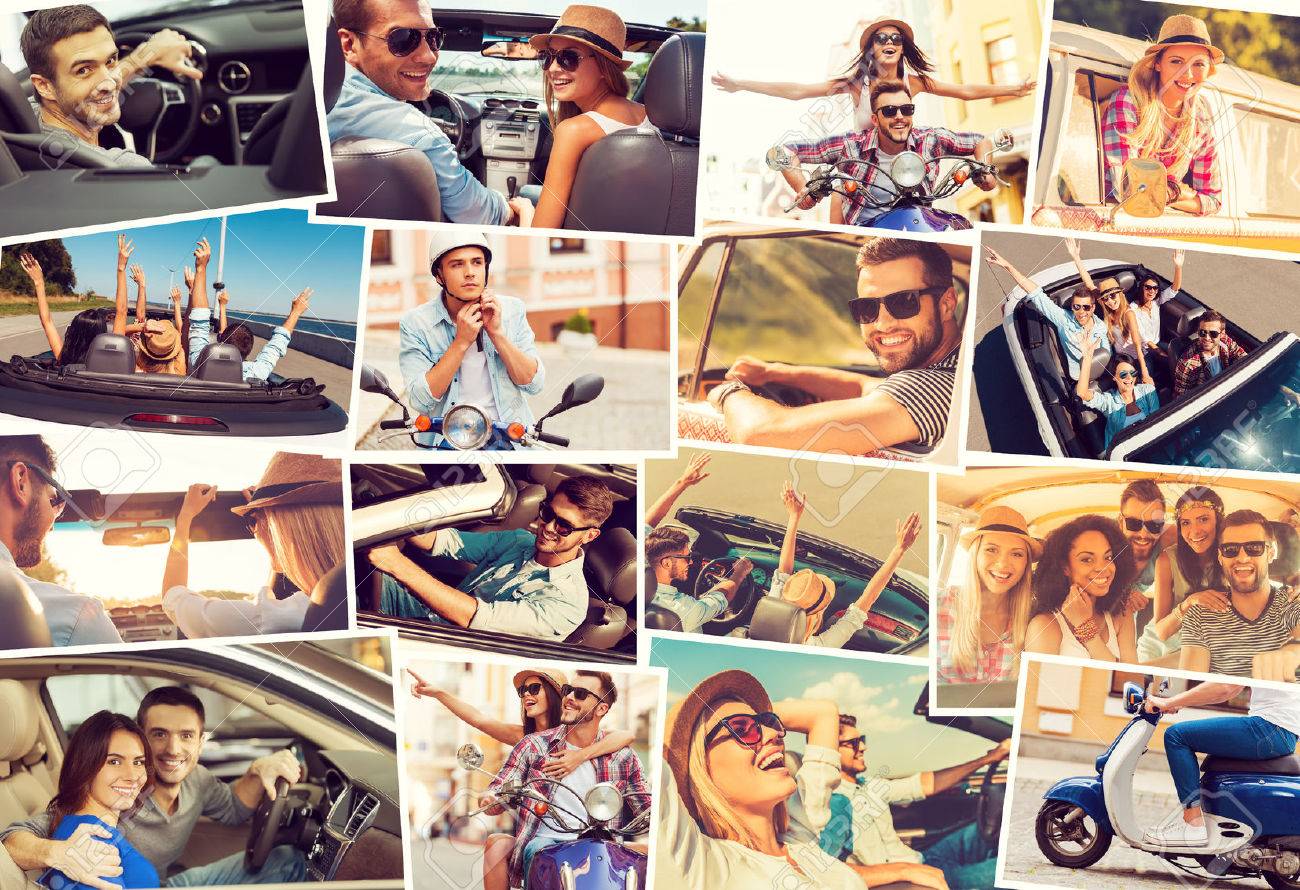 on the wheels collage