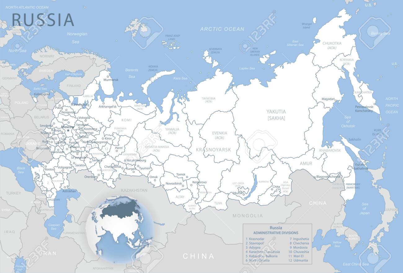 blue-gray-detailed-map-of-russia-administrative-divisions-and-location-on-the-globe-vector-illustration-royalty-free-svg-cliparts-vectors-and-stock-illustration-image-145661782 for Free Printable Map Of Russia Blue-gray Detailed Map Of Russia Administrative Divisions And Location On The Globe. Vector Illustration Royalty Free SVG, Cliparts, Vectors, and Stock Illustration. Image 145661782. for Free Printable Map Of Russia