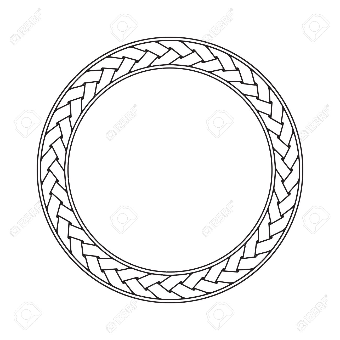 celtic braid circular frame ornament on a white background royalty