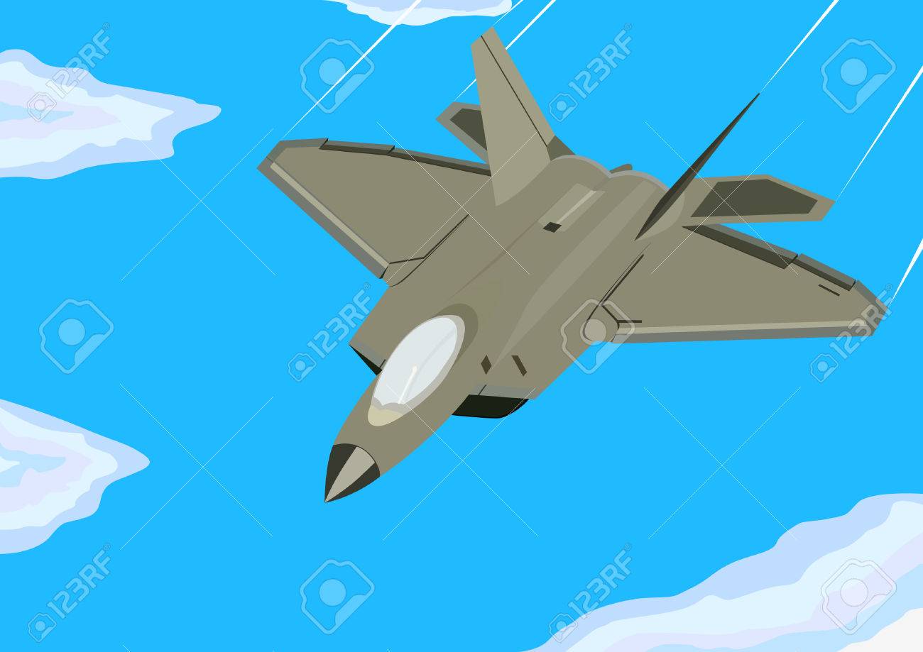 Fotos De Aviones De Combate Modernos Fuerza Aérea. Está Volando Aviones De Combate Modernos. Ilustraciones Svg,  Vectoriales, Clip Art Vectorizado Libre De Derechos. Image 8532130.