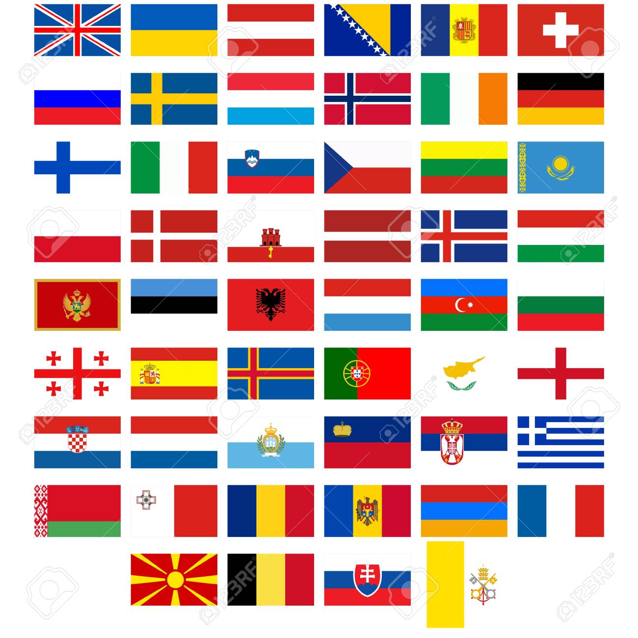 Badges With Flags Of Different Countries The Illustration On A White Background Royalty Free Cliparts Vectors And Stock Illustration Image