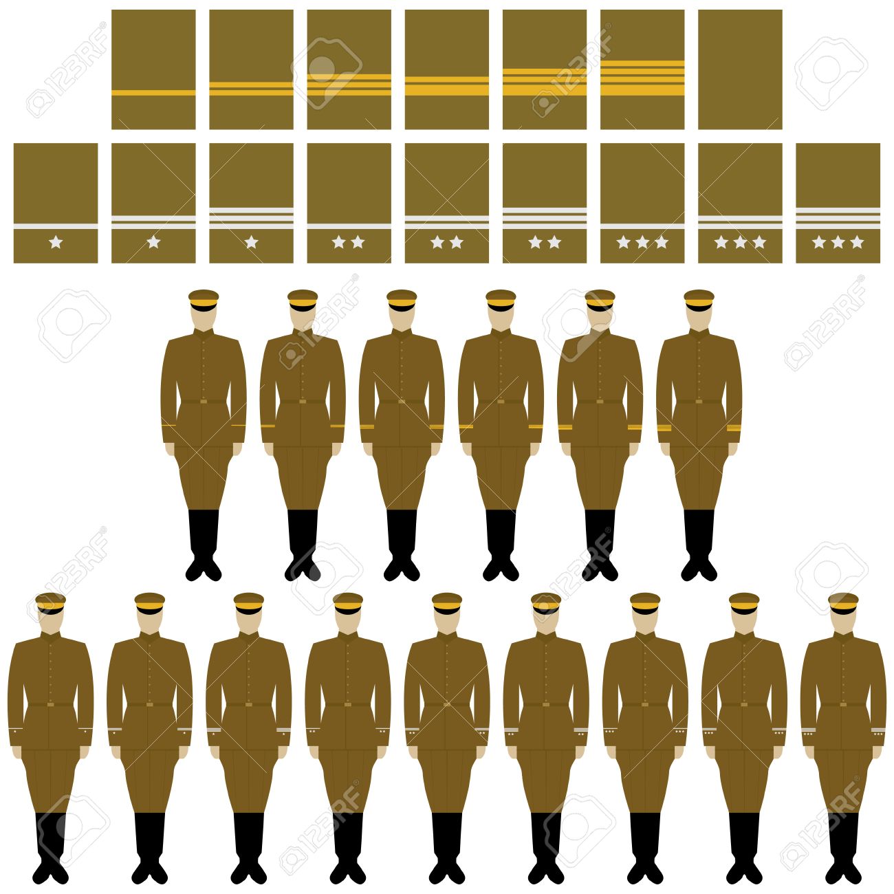 大日本帝国　陸軍 大日本帝国陸軍に記章。白い背景のイラスト。のイラスト素材・ベクター Image 47994238