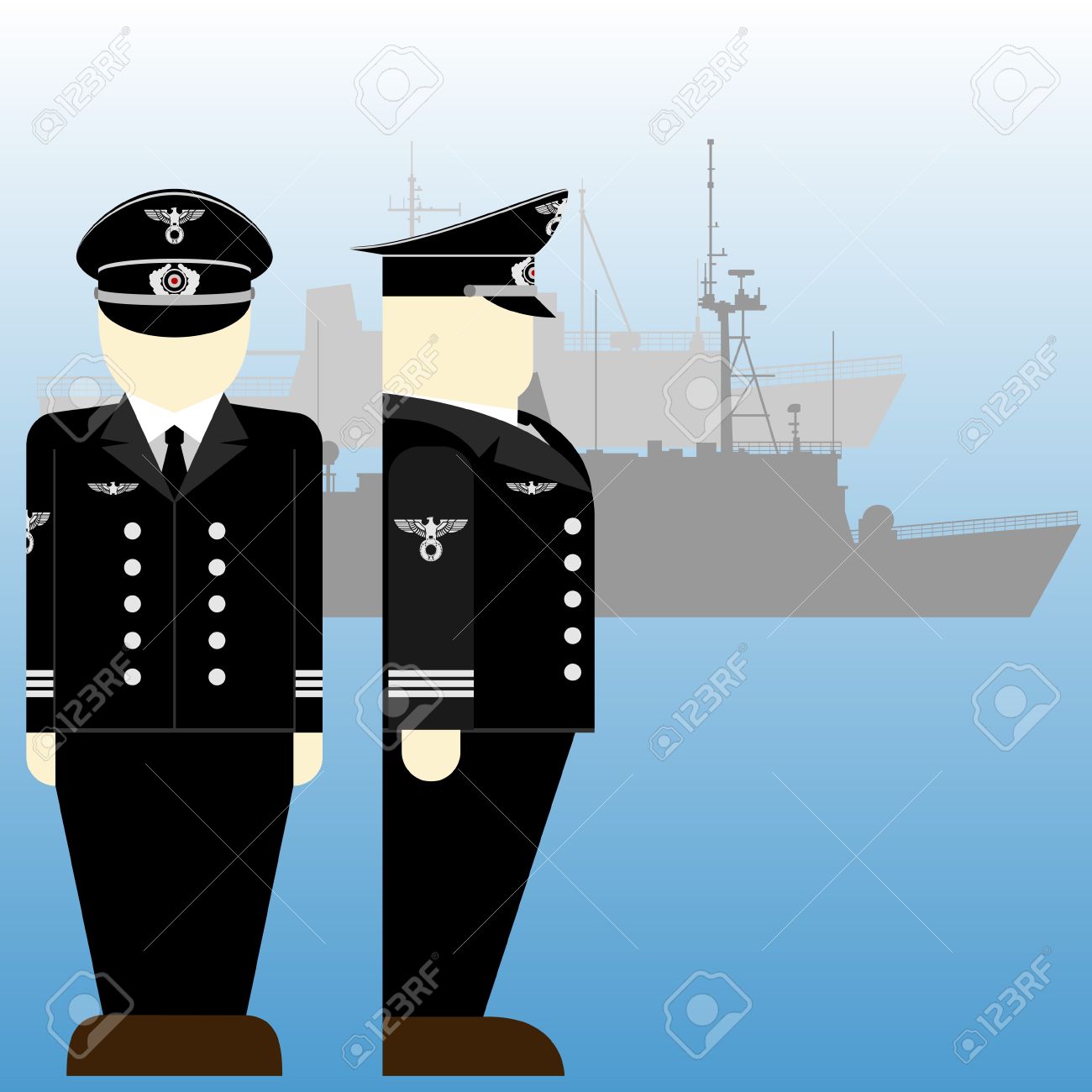 ドイツの船員と船第二次世界大戦 白い背景のイラスト のイラスト素材 ベクタ Image ドイツの船員と船第二次世界大戦 白い背景のイラスト のイラスト素材 ベクタ Image