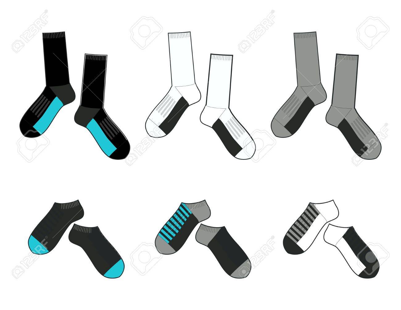 socks template royalty free cliparts vectors and stock