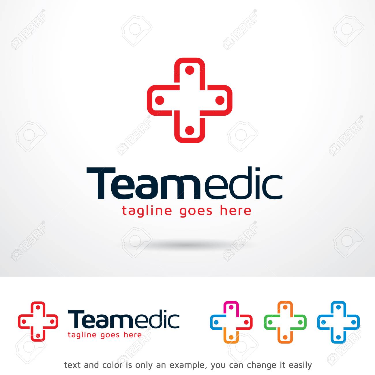 team medic template design vector royalty free cliparts vectors