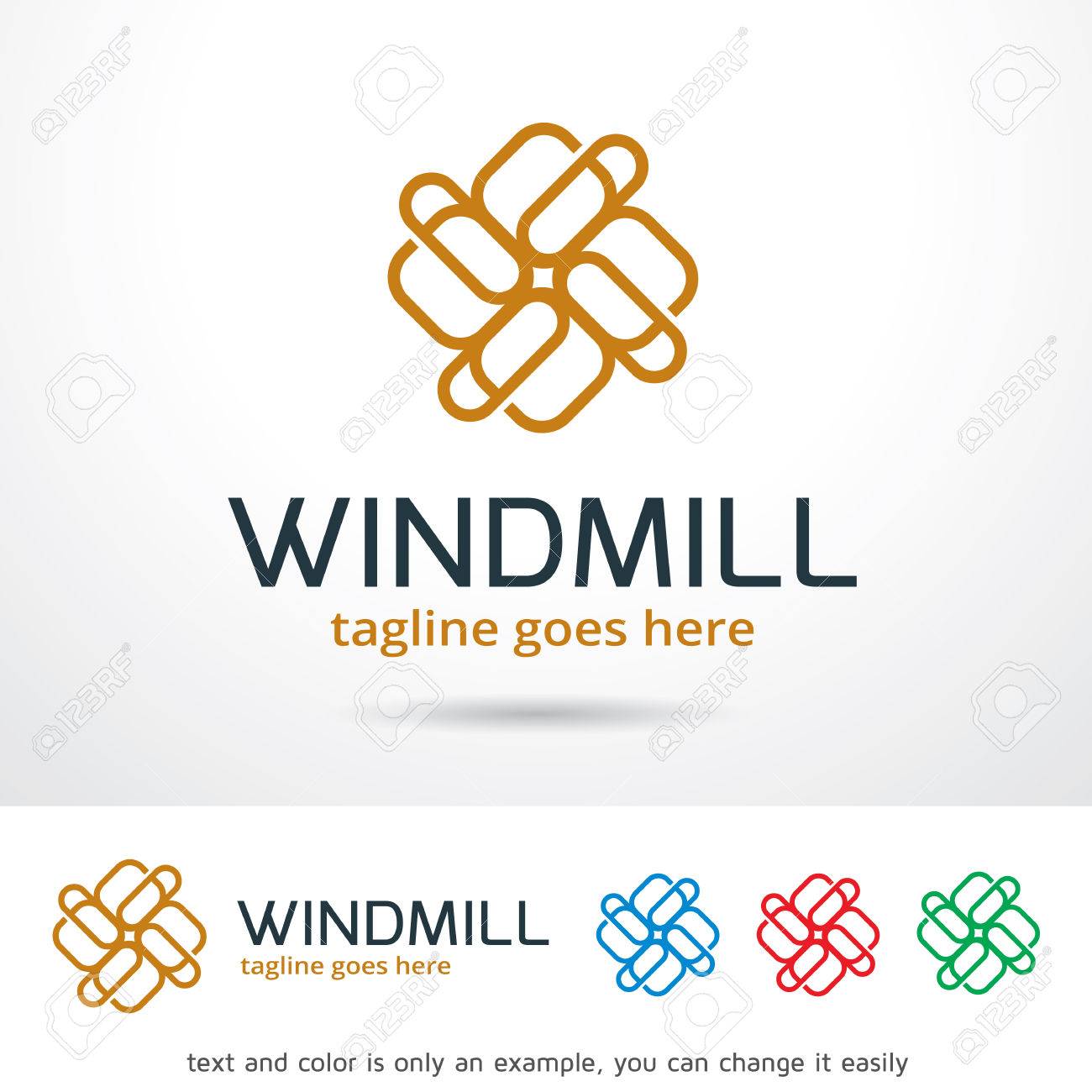 windmill abstract logo template design vector royalty free cliparts