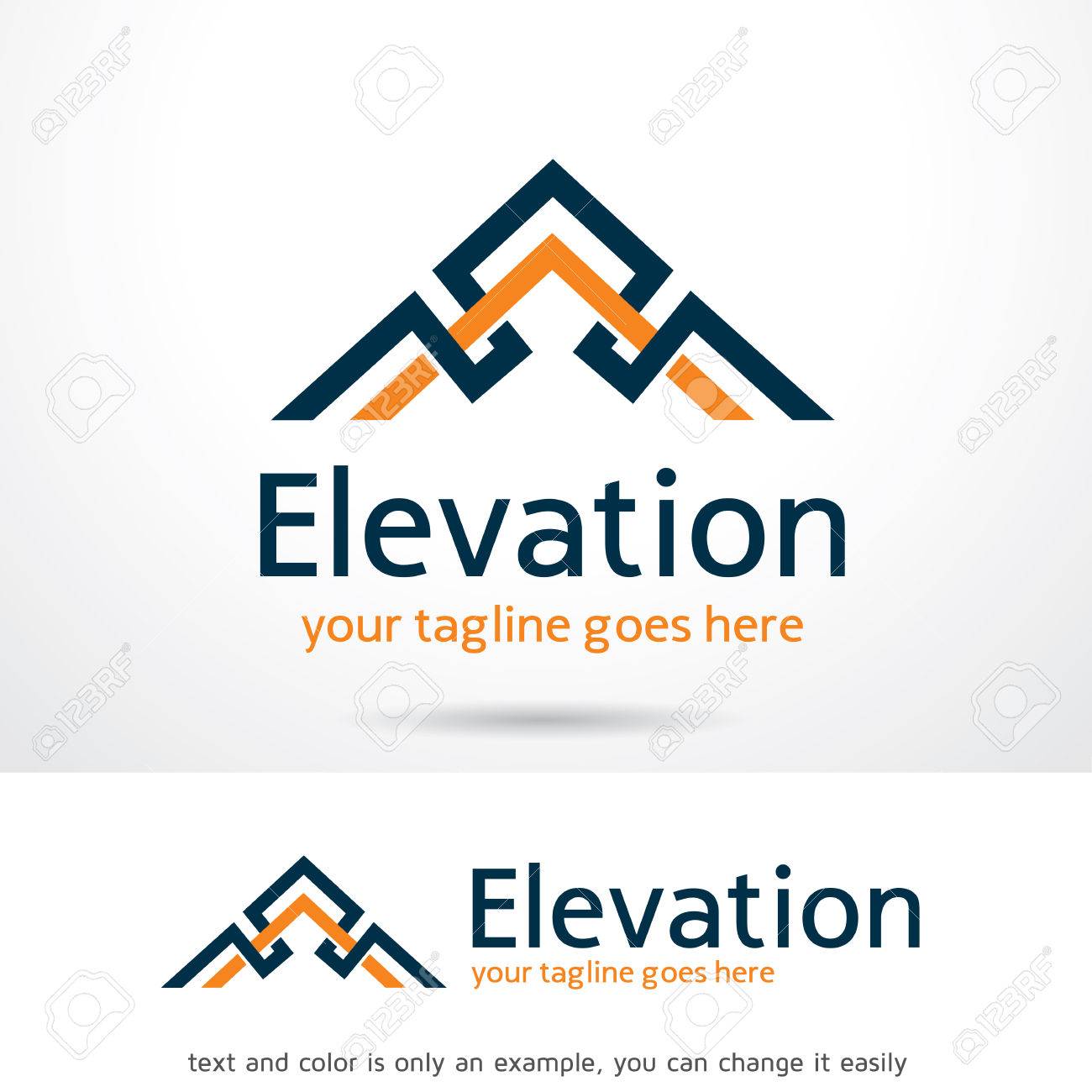 abstract elevation logo template design vector emblem design elevation symbol