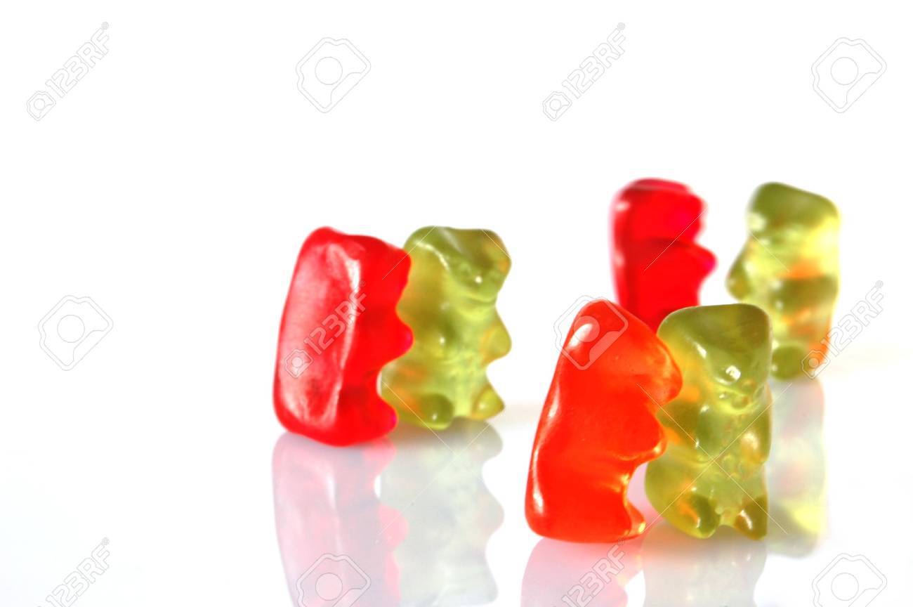 sweet gummy bears dancing