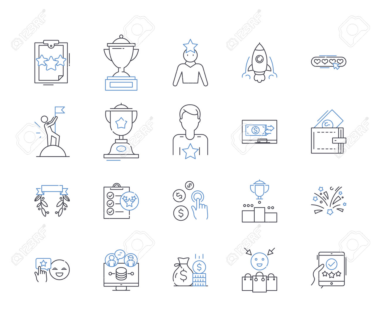 진행 라인 아이콘 컬렉션 개발 성장 개선 발전 발전 개선 성공 벡터 및 선형 그림 번영 발전 향상 개요 기호 세트 로열티 무료 사진,  그림, 이미지 그리고 스톡포토그래피. Image 203689574