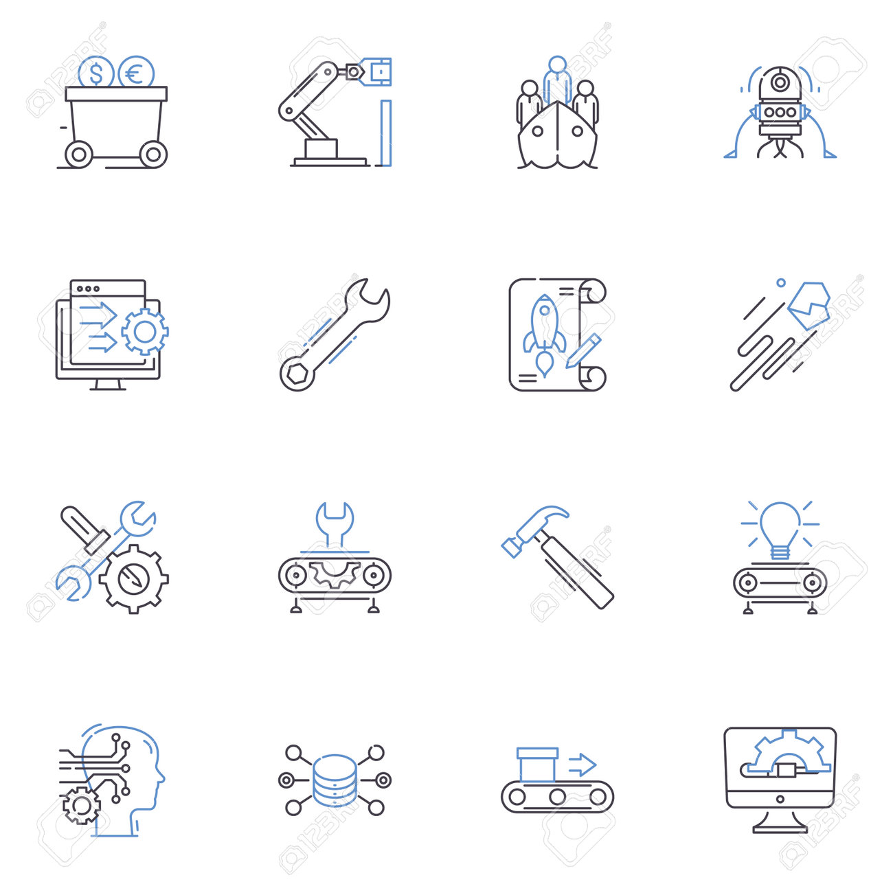 내부 라인 아이콘 컬렉션 자기 반성 직관 명상 묵상 영혼 검색 마음 챙김 벡터 및 선형 그림 반사 내부 평화 자기 검사 개요 기호 세트  로열티 무료 사진, 그림, 이미지 그리고 스톡포토그래피.