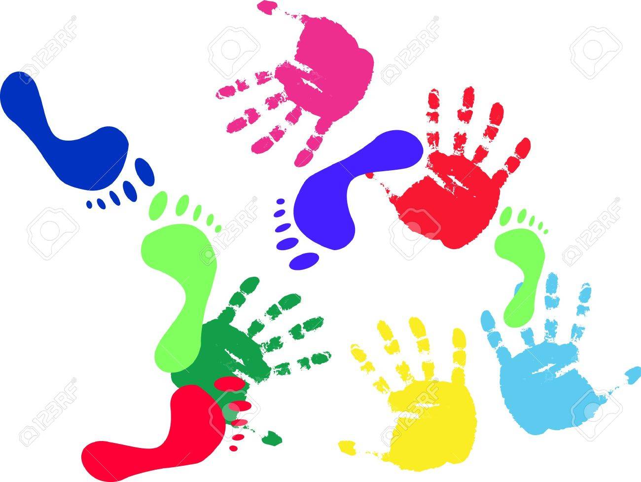 colour prints of feet and hands on a white backgroundvector stock photo 5266184 - Colour Pictures To Print colour prints of feet and hands on a white backgroundvector stock photo 5266184 - Colour Pictures To Print