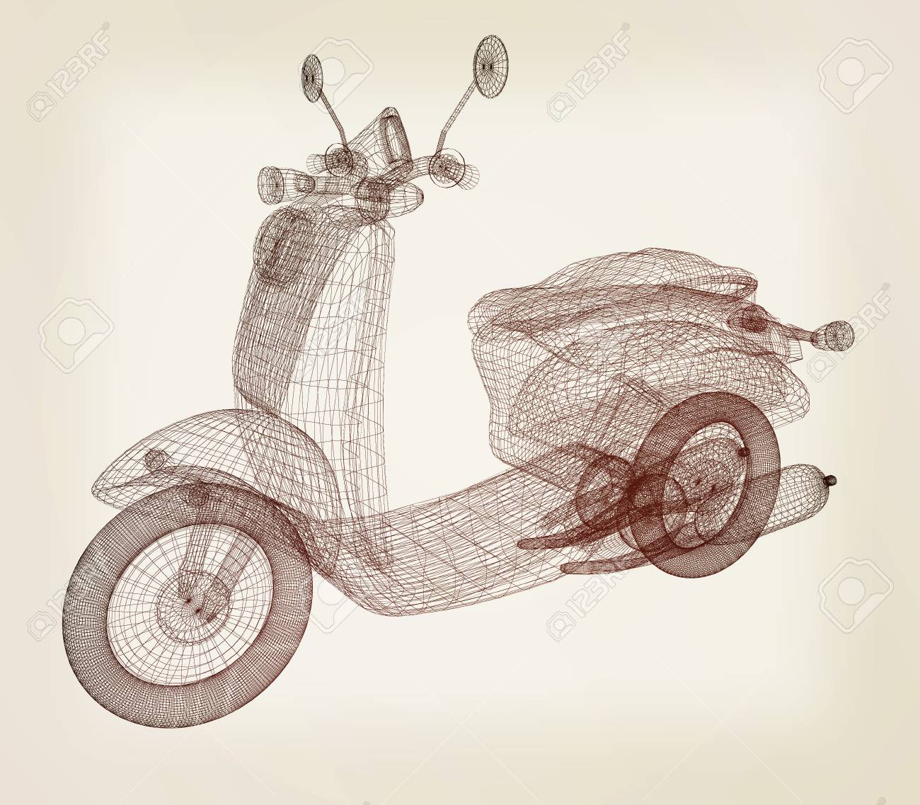 retro moped