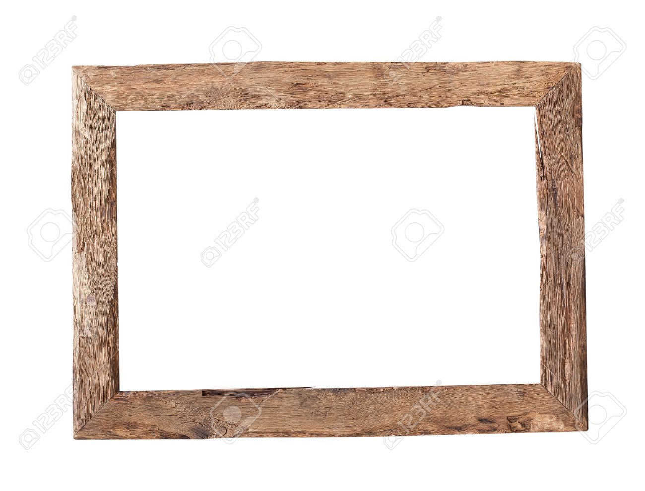 wooden frame rustic wood frame isolated on the white background