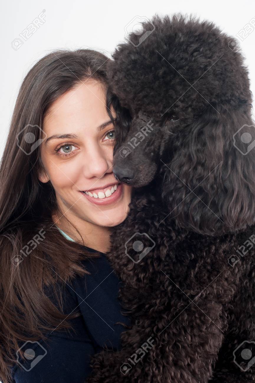 big black poodle
