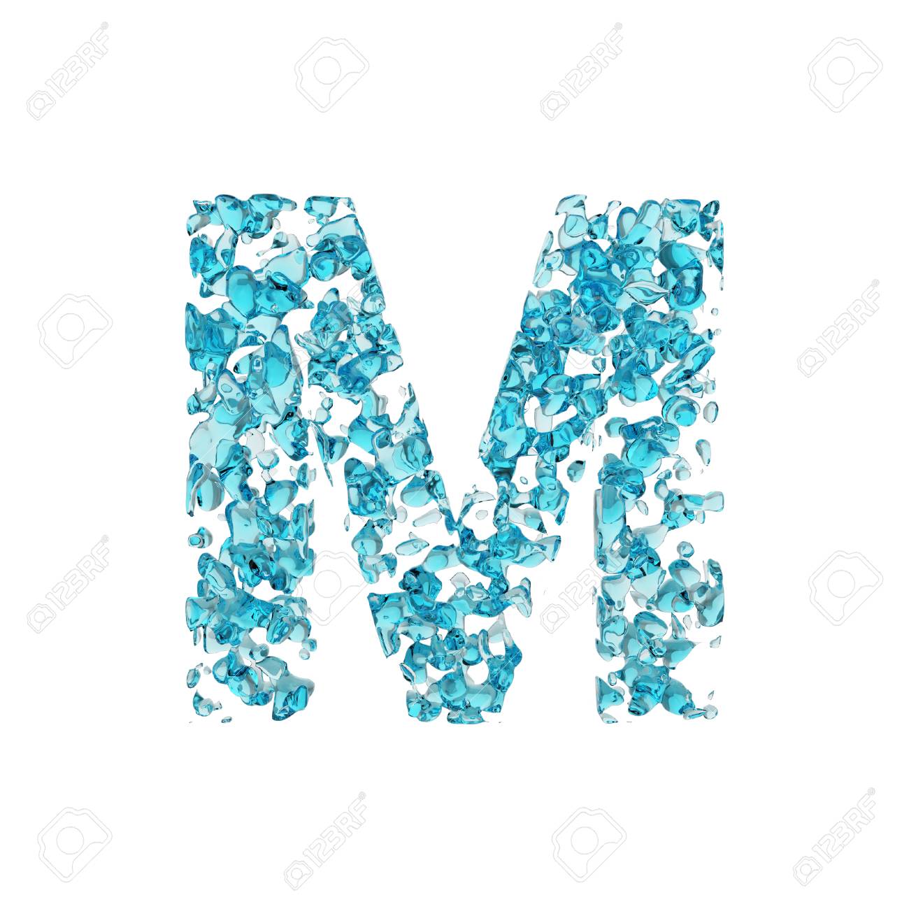 alphabet letter m uppercase liquid font made of blue water drops water drops font
