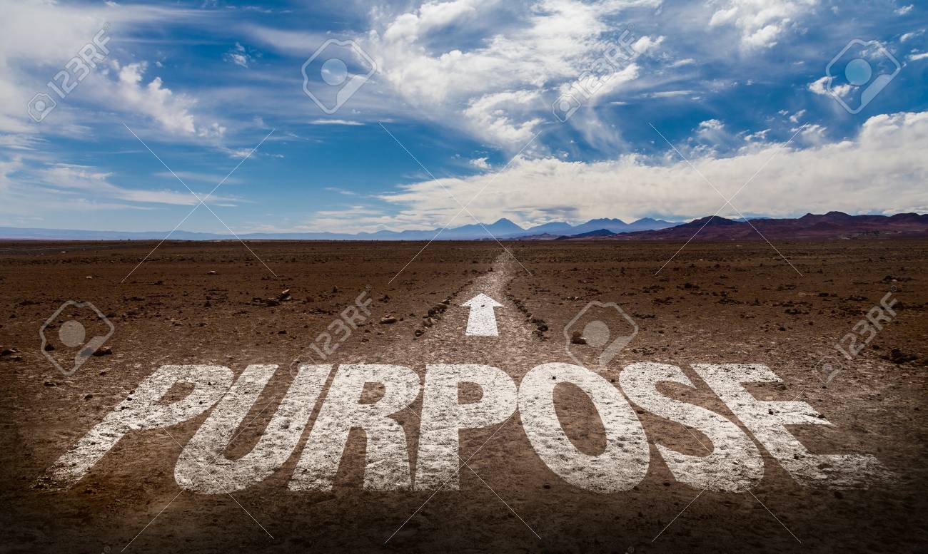 Purpose written on desert background - 64840300 Purpose written on desert background - 64840300