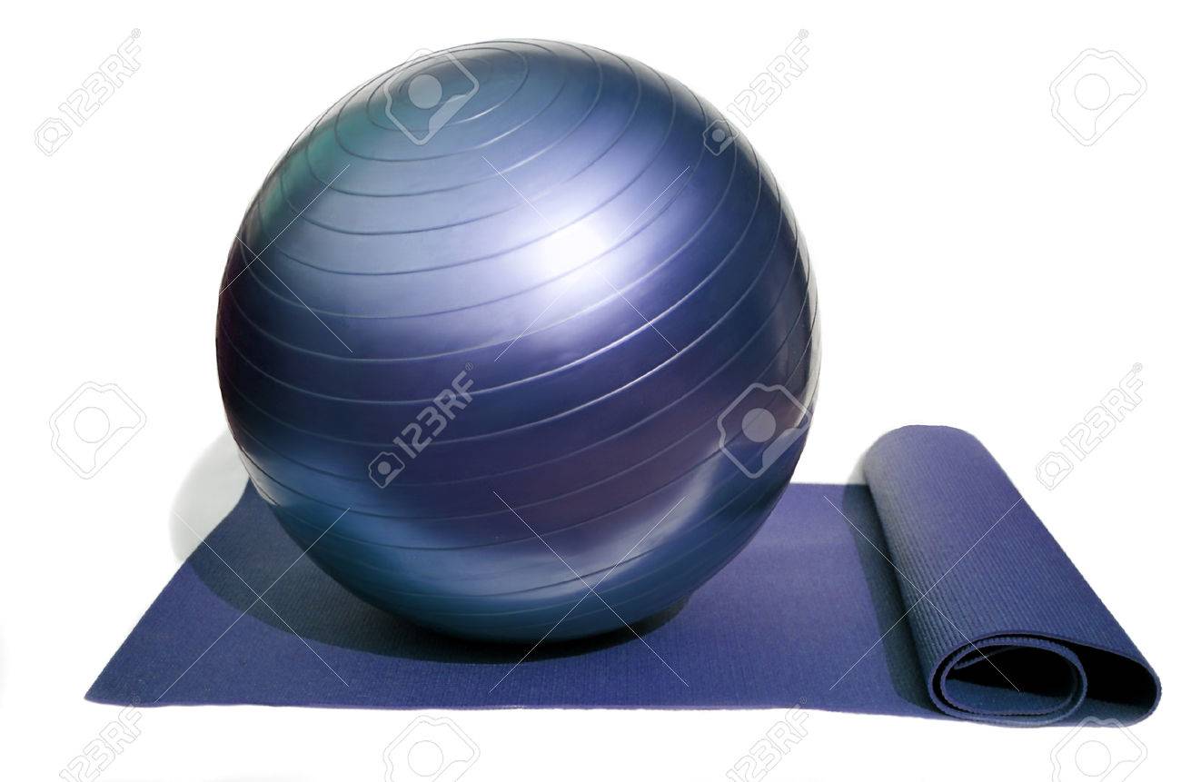yoga mat and ball