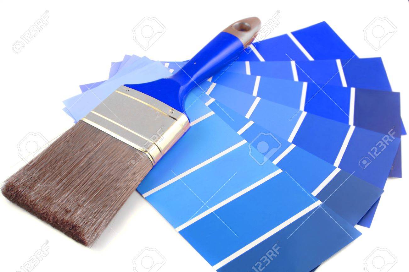 Blue Paint Swatches blue shade paint swatches, and small roller brush for home Blue Paint Swatches blue shade paint swatches, and small roller brush for home