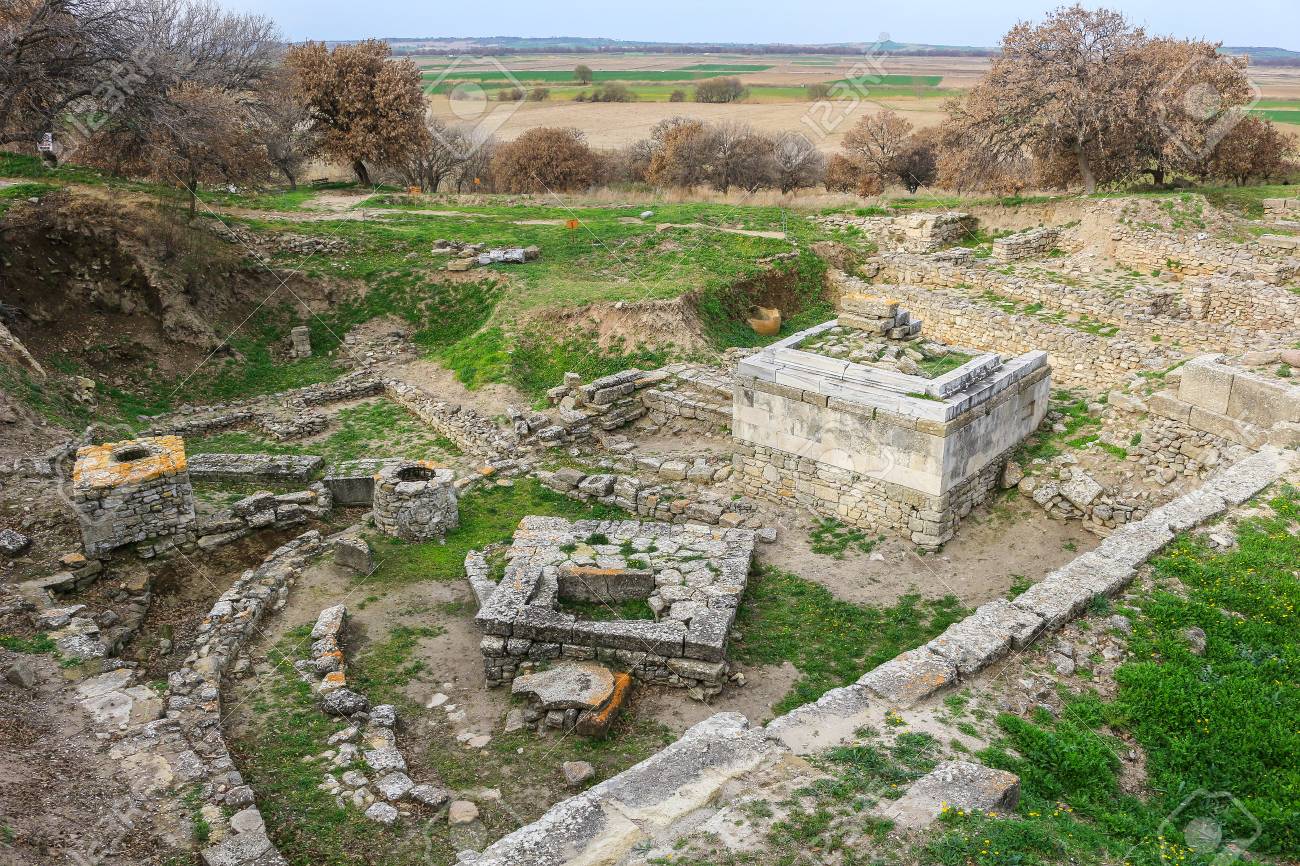 Holy Place In The Ruins Of The Ancient City Of Troy, In Turkey, Asia Minor  Stock Photo, Picture And Royalty Free Image. Image 79704911.