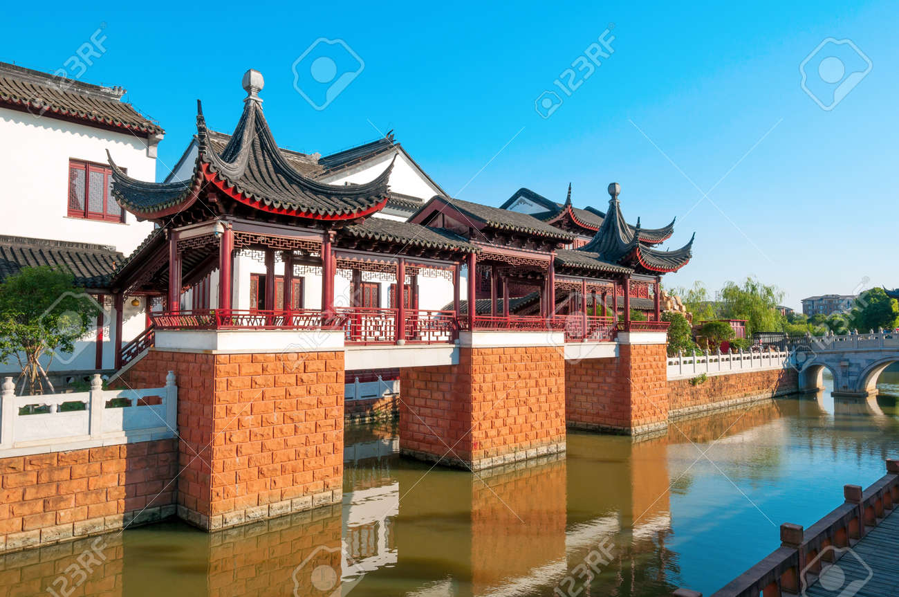 river of ancient chinese architecture stock photo, picture and river of ancient chinese architecture stock photo, picture and