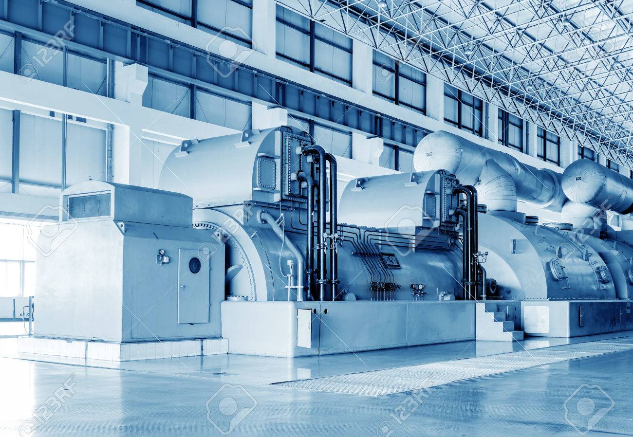 Thermal power plants, large-scale thermal power machine, empty shop. - 36841889 Thermal power plants, large-scale thermal power machine, empty shop. - 36841889