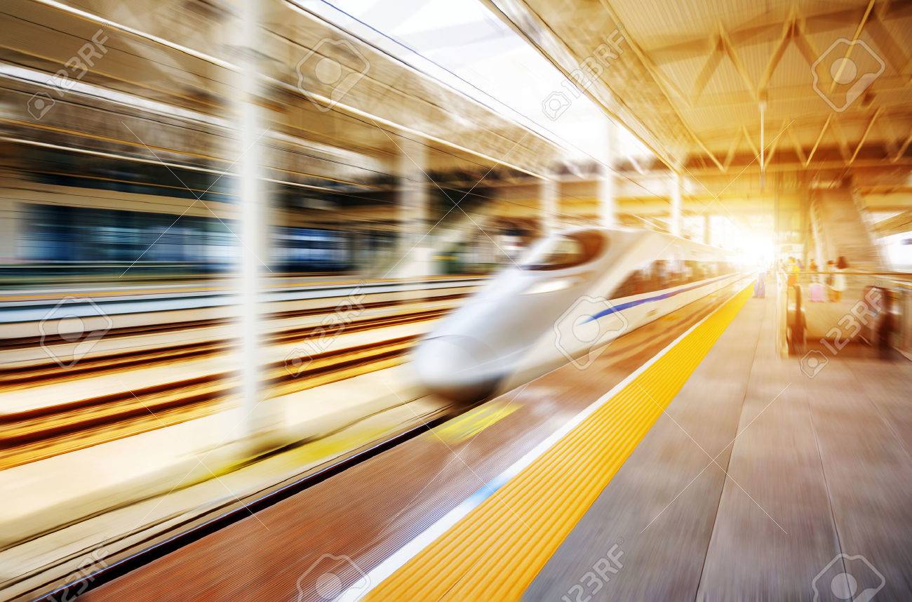 high speed train with motion blur - 43844121 high speed train with motion blur - 43844121