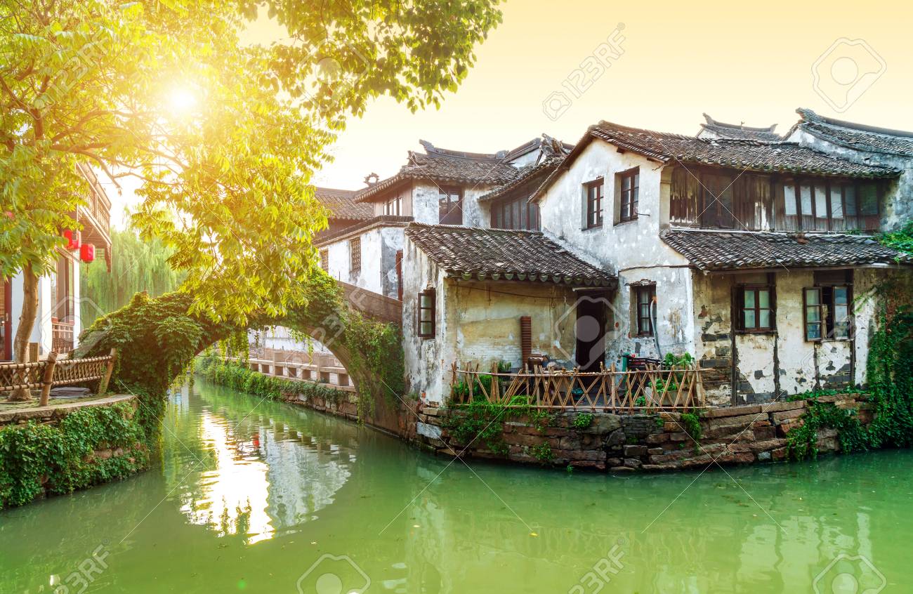 Zhouzhuang, China is a famous water town in the Suzhou area. There are many ancient towns in the south of the Yangtze River. - 107637003 Zhouzhuang, China is a famous water town in the Suzhou area. There are many ancient towns in the south of the Yangtze River. - 107637003