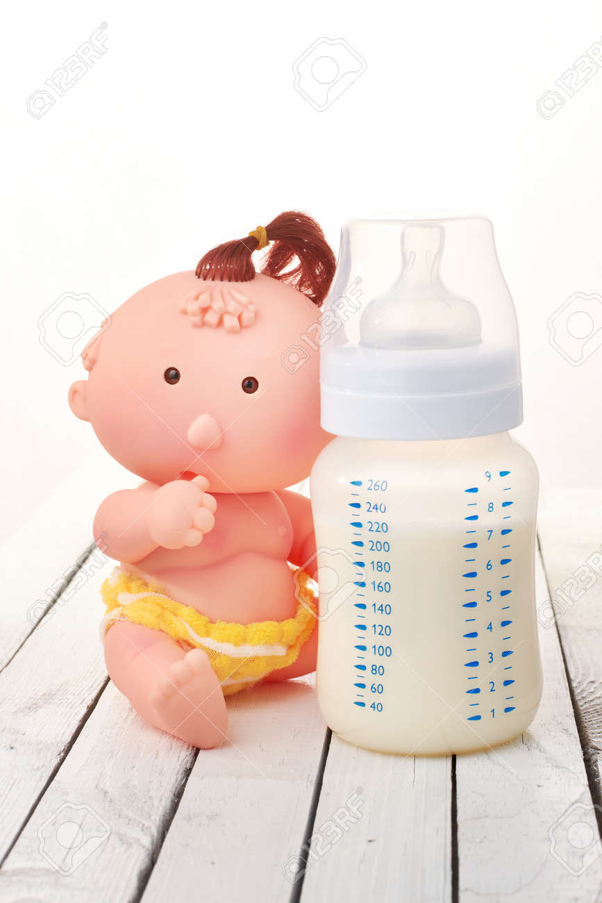 wooden baby bottle toy