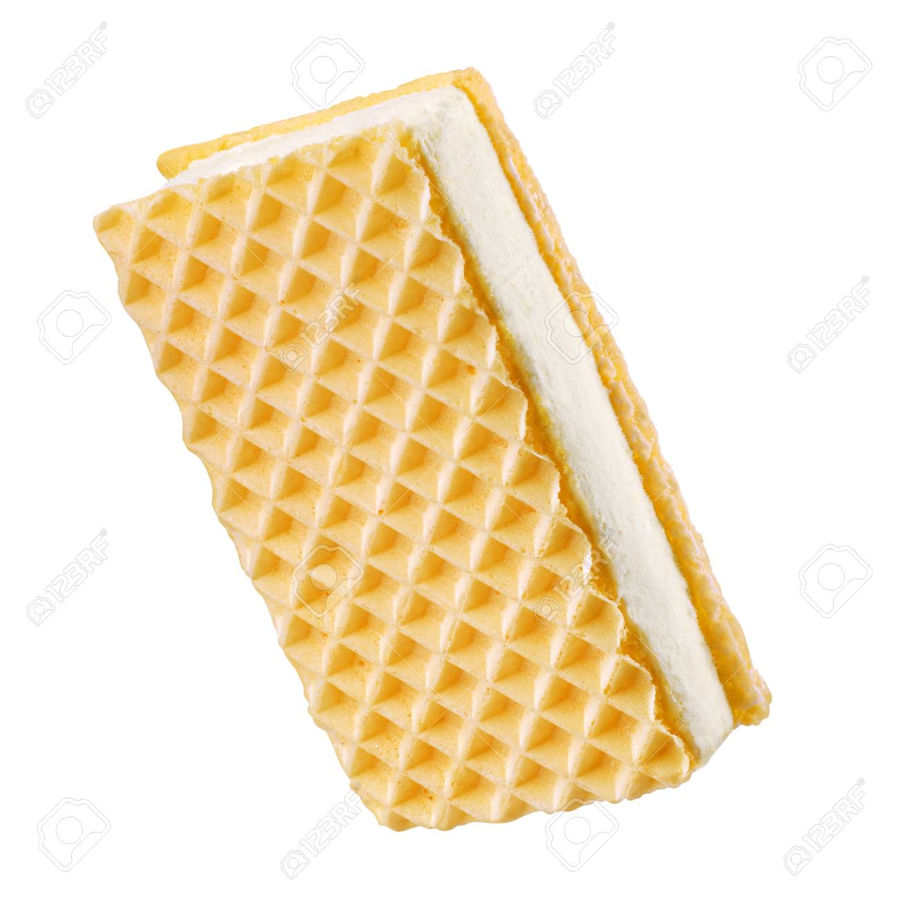 Wafer Ice Cream Sandwich Isolated On 