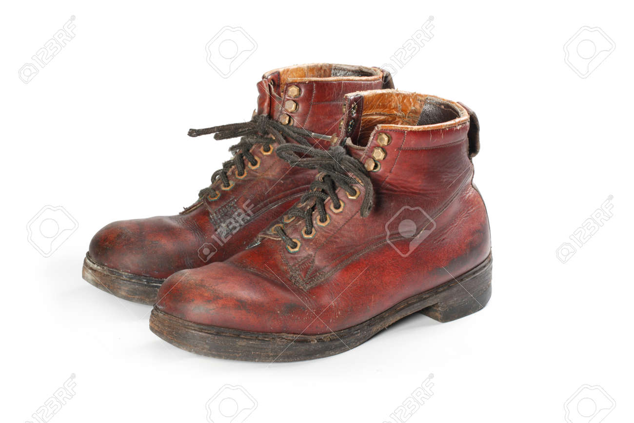 old hiking boots