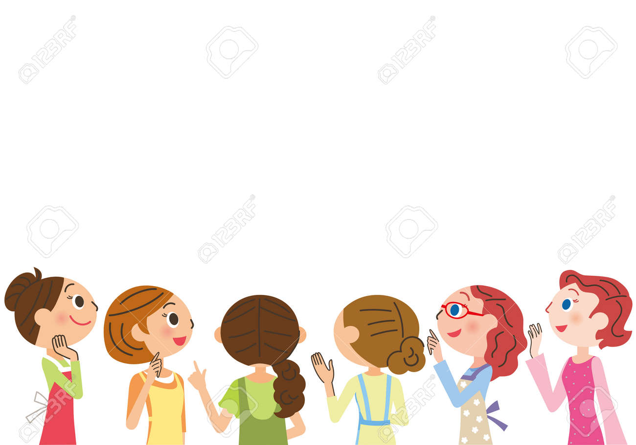 主婦会議のイラスト素材 ベクタ Image