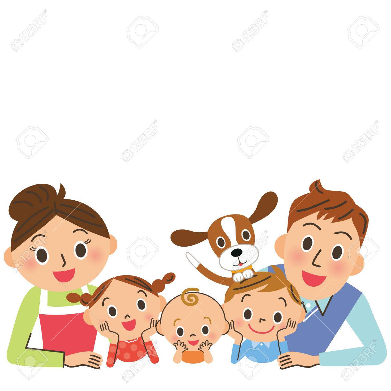 親密な家族に寄り添うために のイラスト素材 ベクタ Image