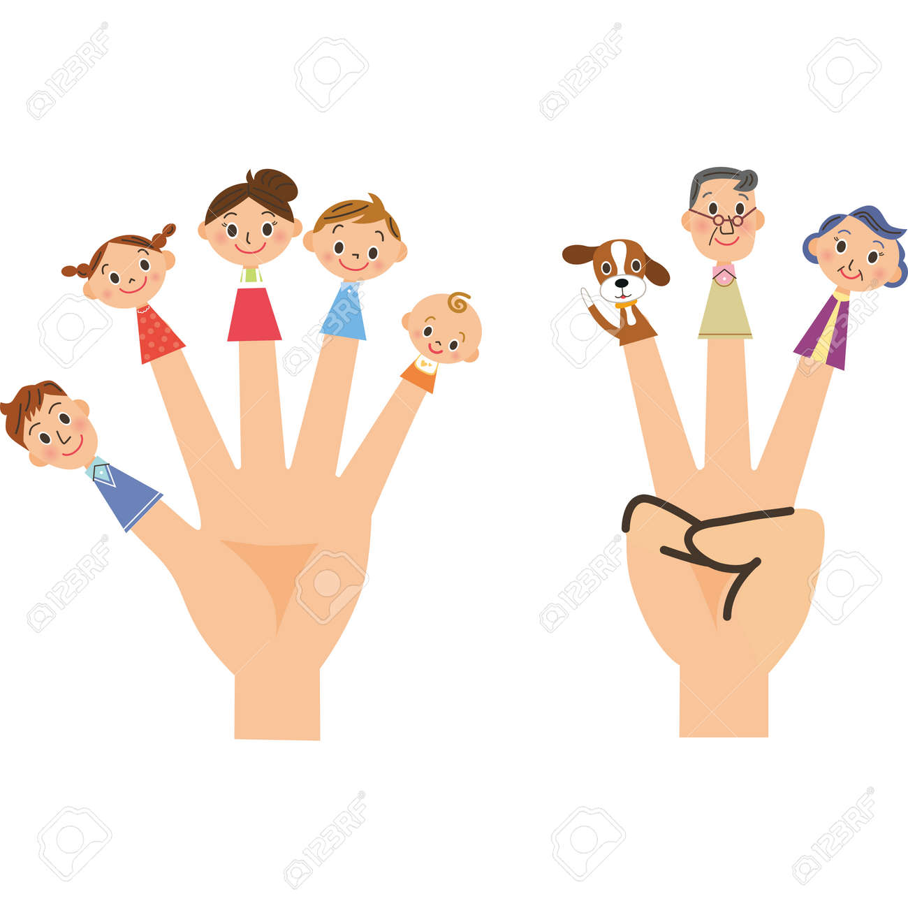 finger puppet family