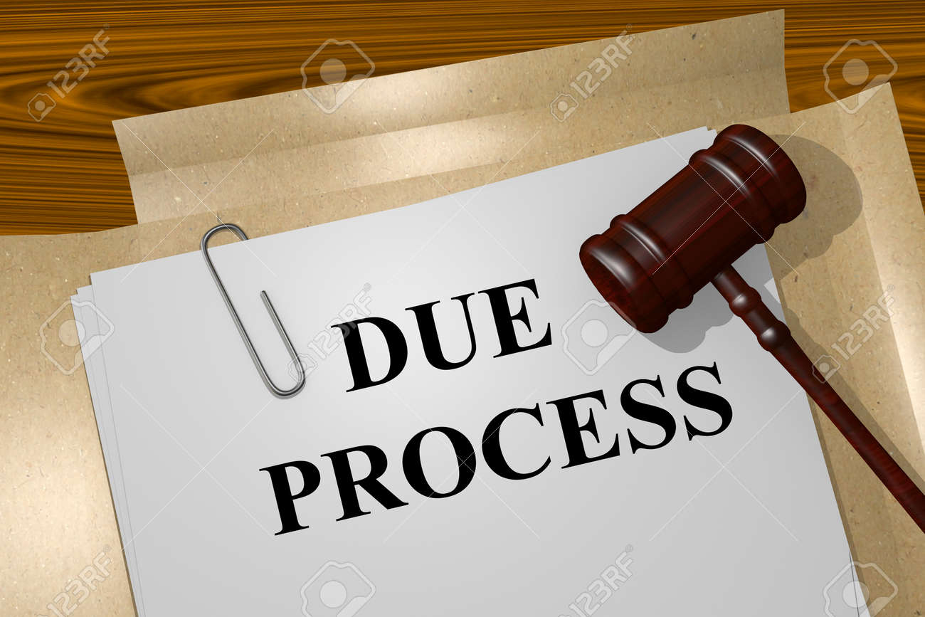 Render illustration of Due Process Title On Legal Documents - 50158822 Render illustration of Due Process Title On Legal Documents - 50158822
