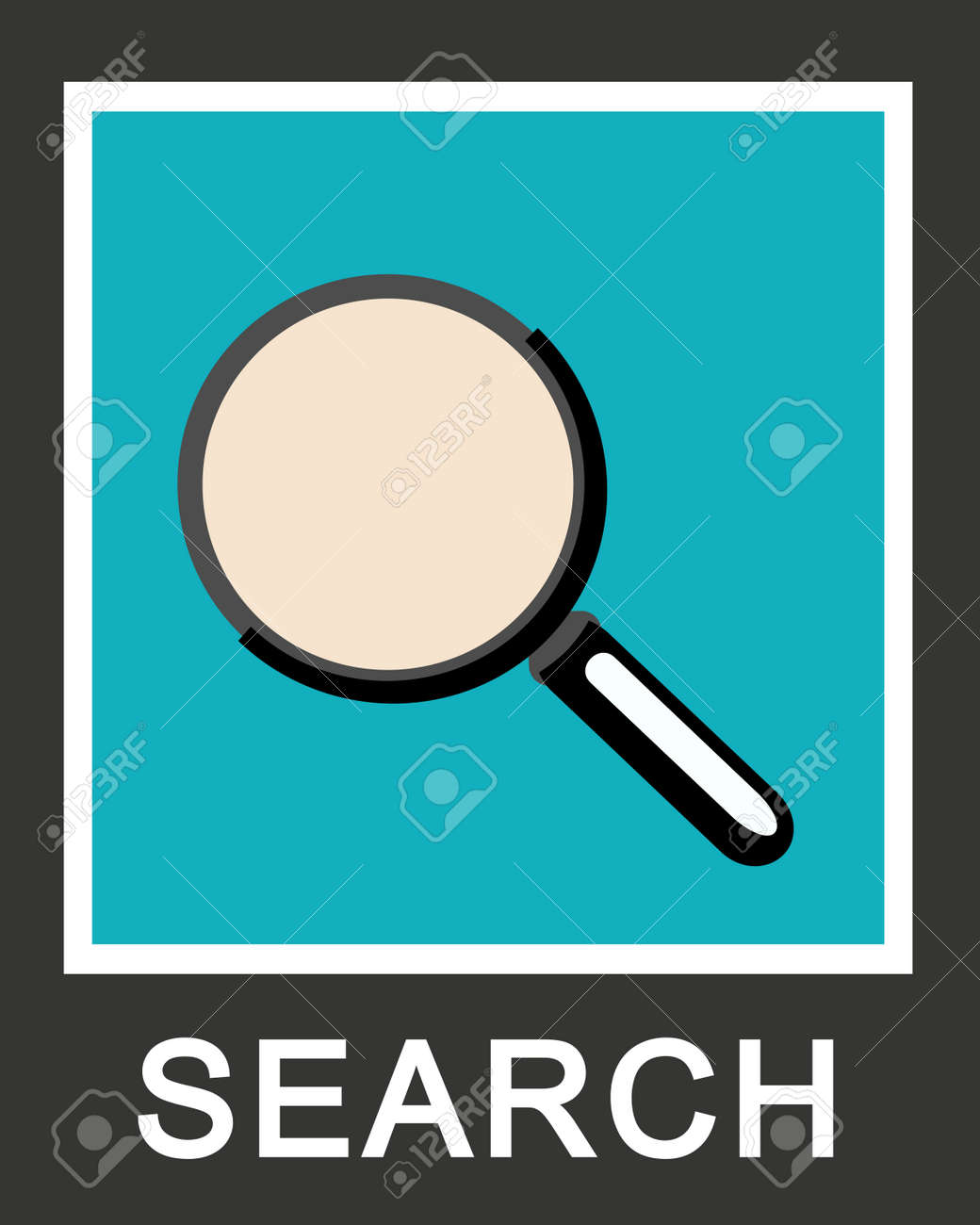 シンプルなスタイリッシュな検索虫眼鏡アイコン デザイン のイラスト素材 ベクタ Image