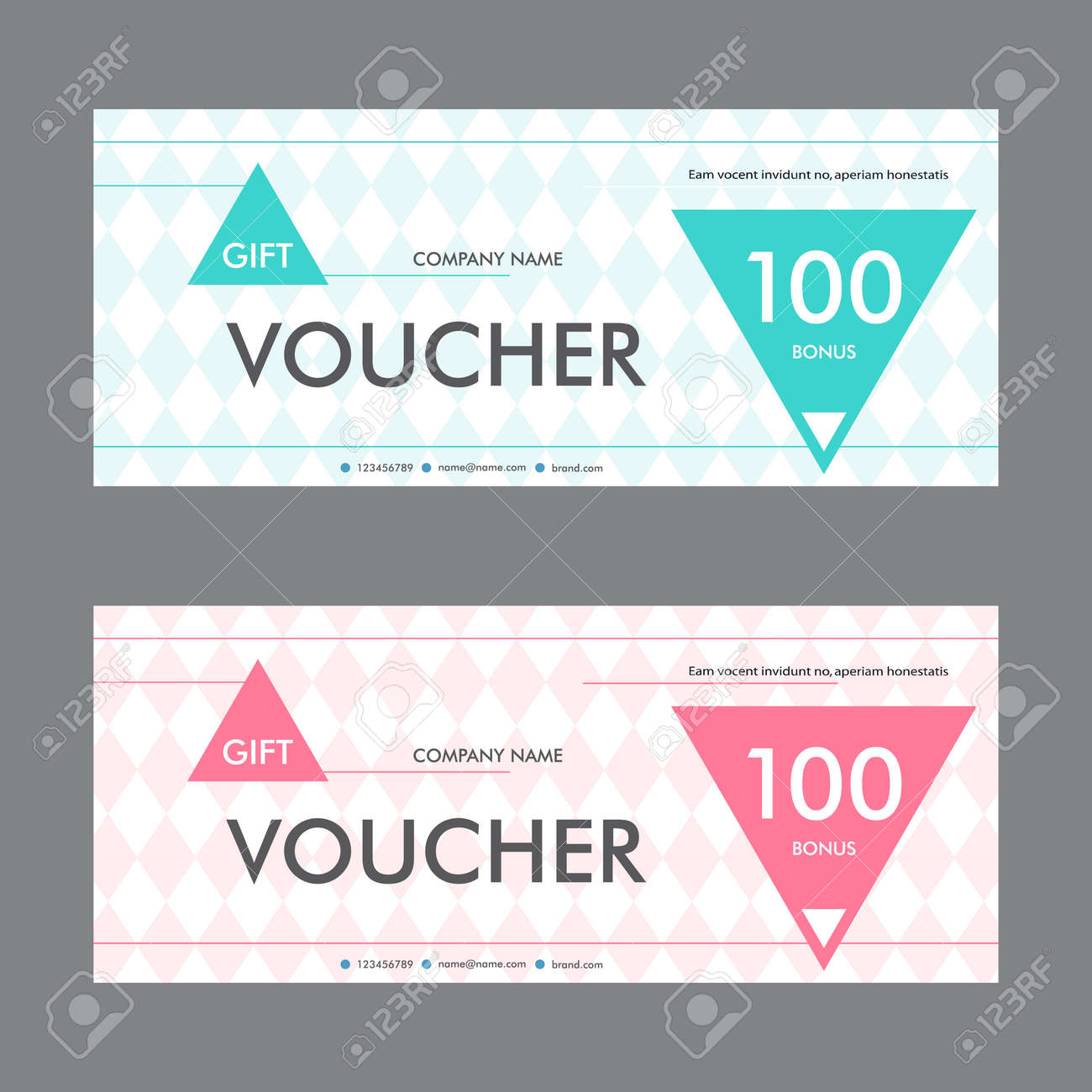 Vector illustration. Template gift voucher with background of treugolnymh elements. Beautiful design certificate. - 51640116 Vector illustration. Template gift voucher with background of treugolnymh elements. Beautiful design certificate. - 51640116