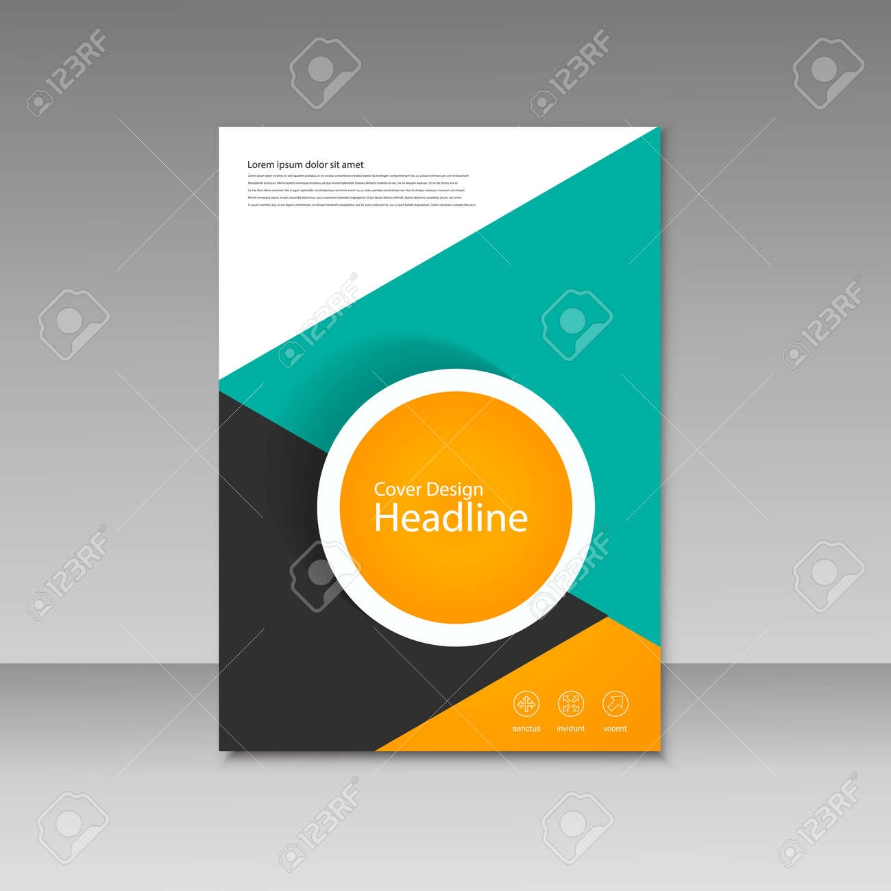 vector cover design for brochure template royalty free cliparts