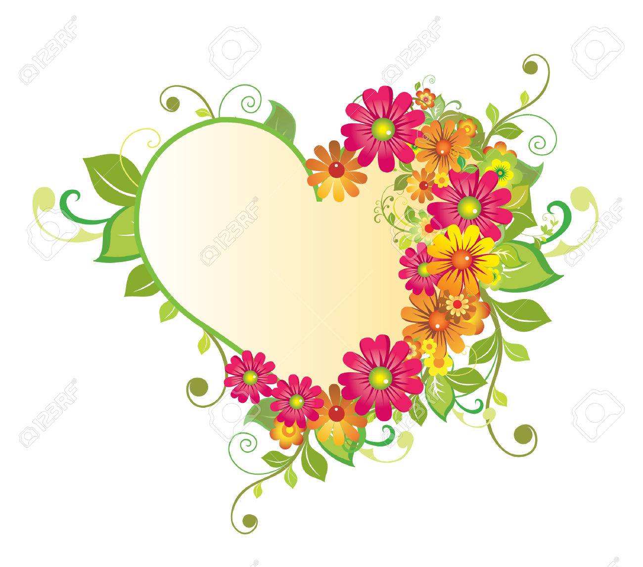 花ハート のイラスト素材 ベクタ Image 花ハート のイラスト素材 ベクタ Image