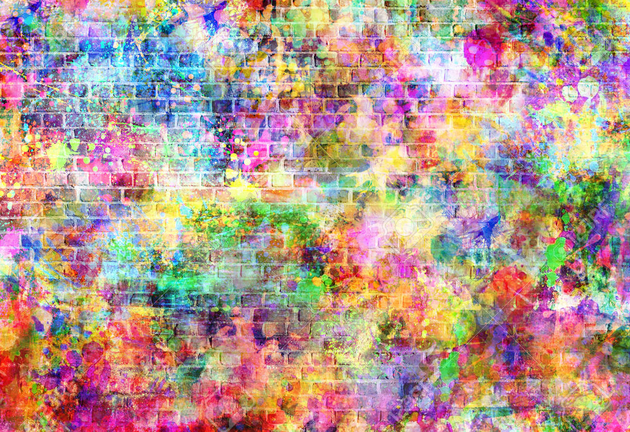 Ilustracion Colorida Del Grunge Del Arte De La Pared Papel Pintado De Arte Urbano Arte De La Calle De Fondo Fotos Retratos Imagenes Y Fotografia De Archivo Libres De Derecho Image 47326465