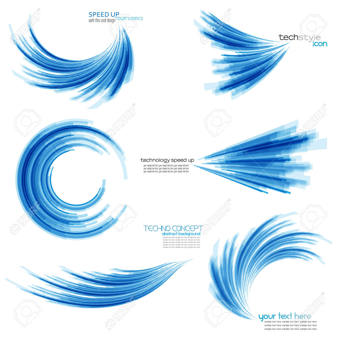 Set of abstract technology concept icons, logo set - 51690971 Set of abstract technology concept icons, logo set - 51690971