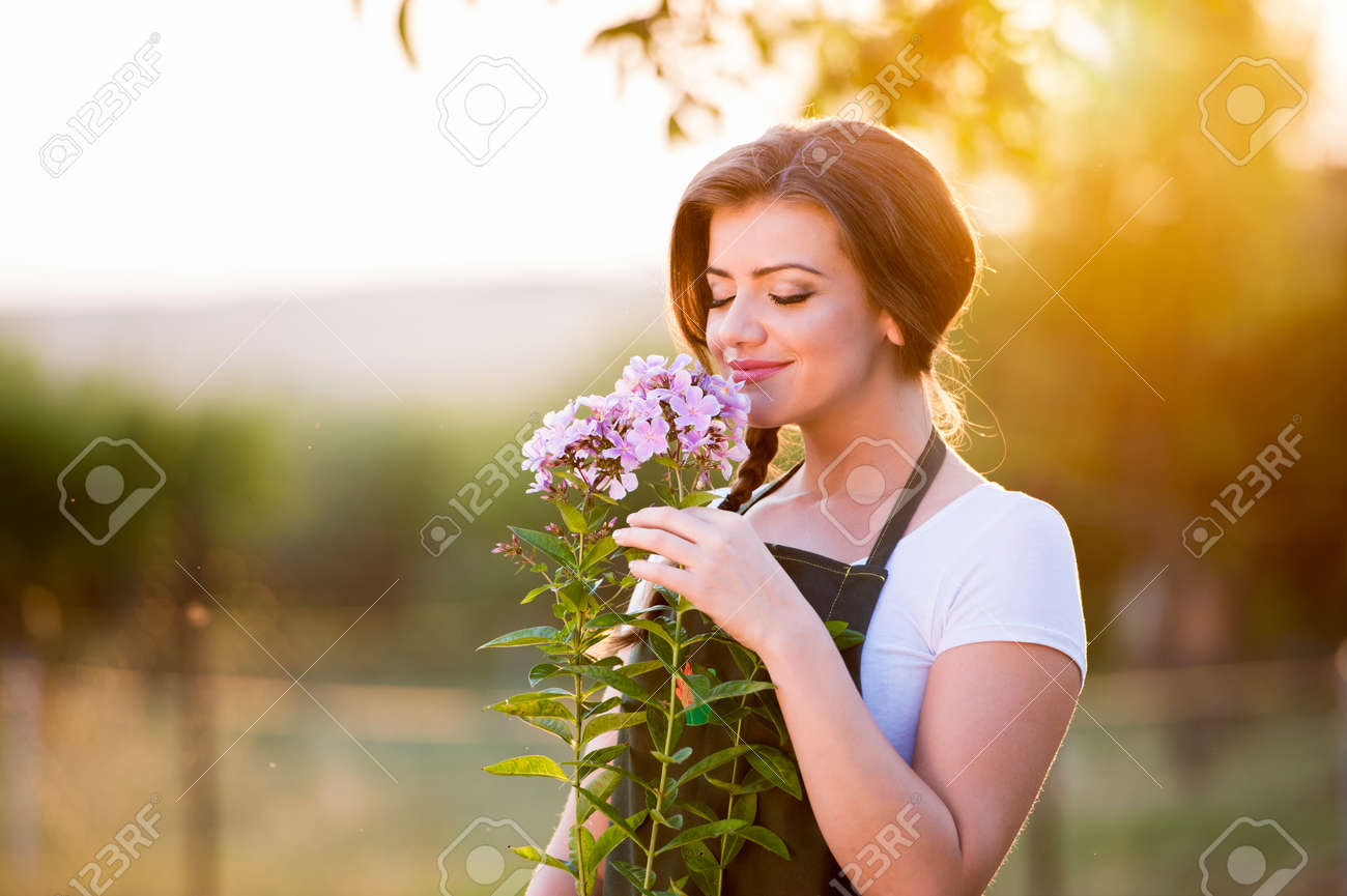 Image result for smelling flowers