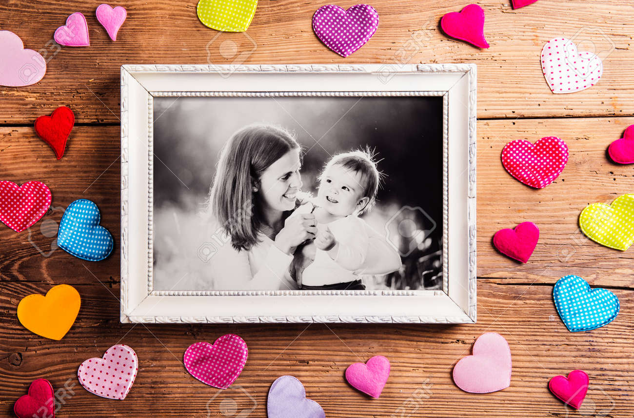 Mothers Day Composition Photo Of Mother With Her Son In Picture