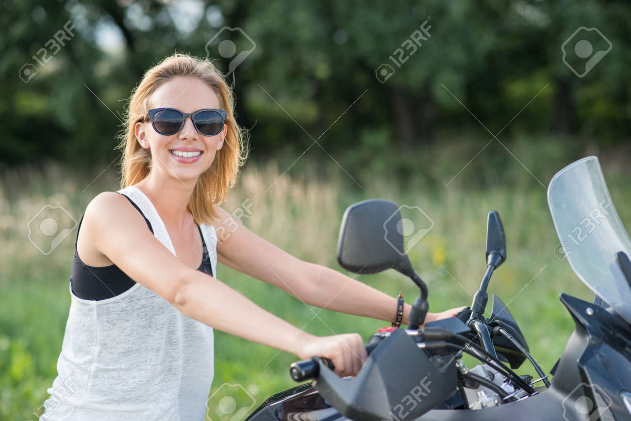 girl driving bike