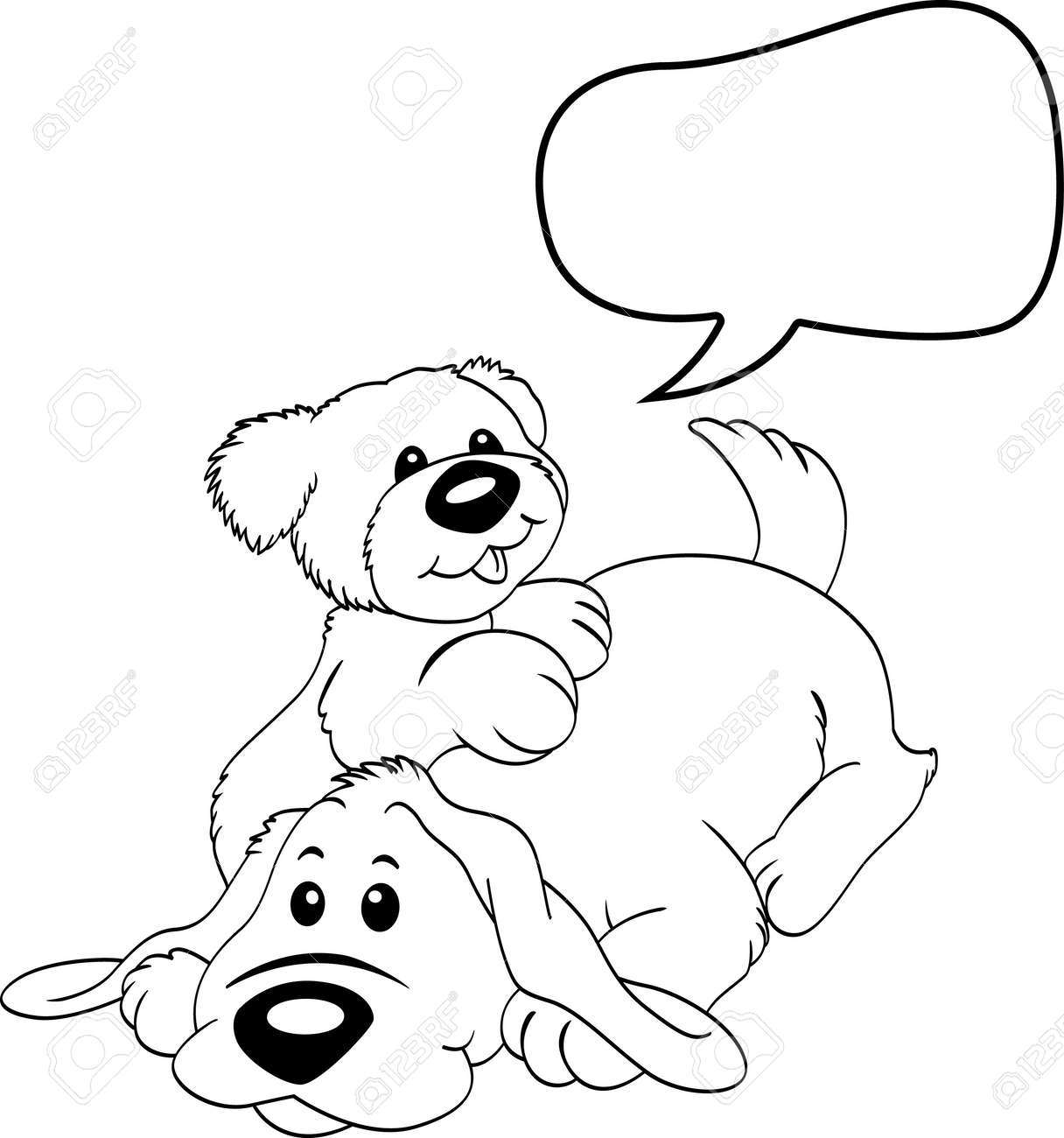 バブルのスピーチでかわいい犬 のイラスト素材 ベクタ Image